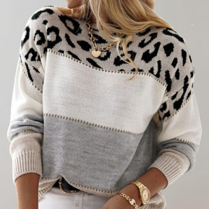 Aurelia - Afslappet sweater med leopardprint