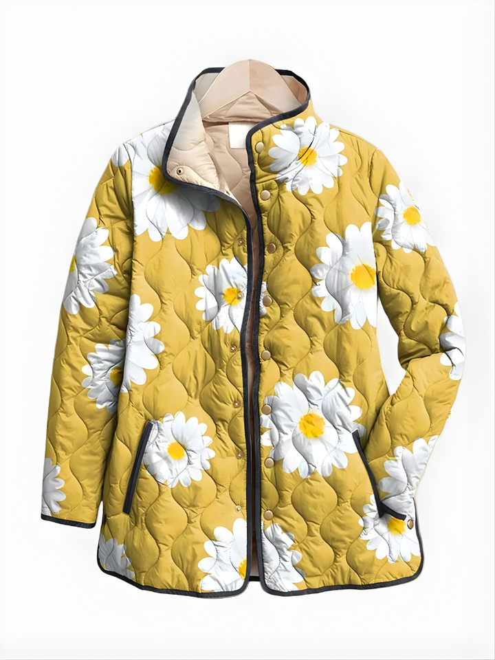 Carter™ | Charmerende vintage quiltet jakke med blomstermønster