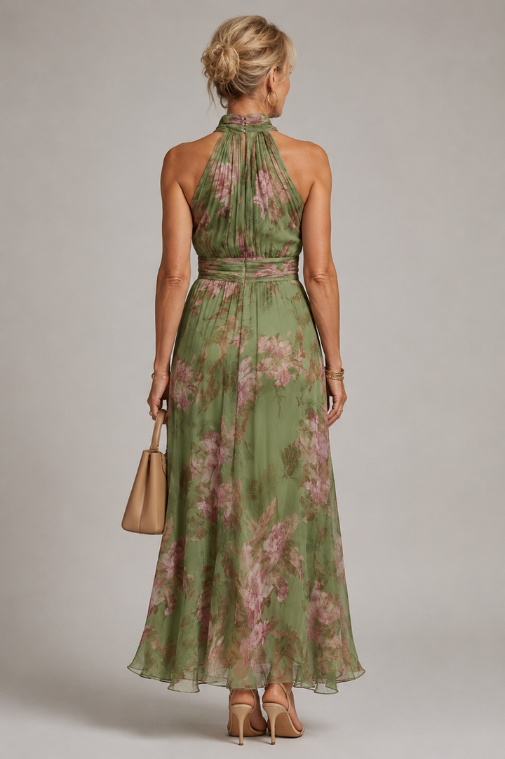 Julie | Blomstret halterneck-kjole