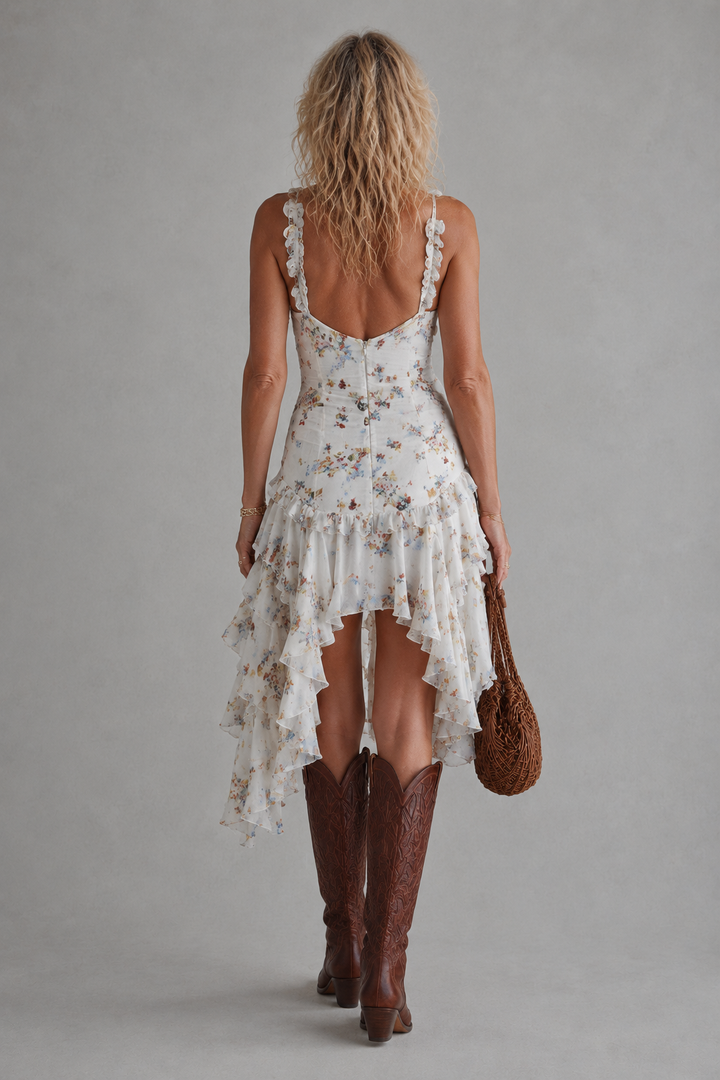 Pâquerette | Romantisk blomstret boho-kjole