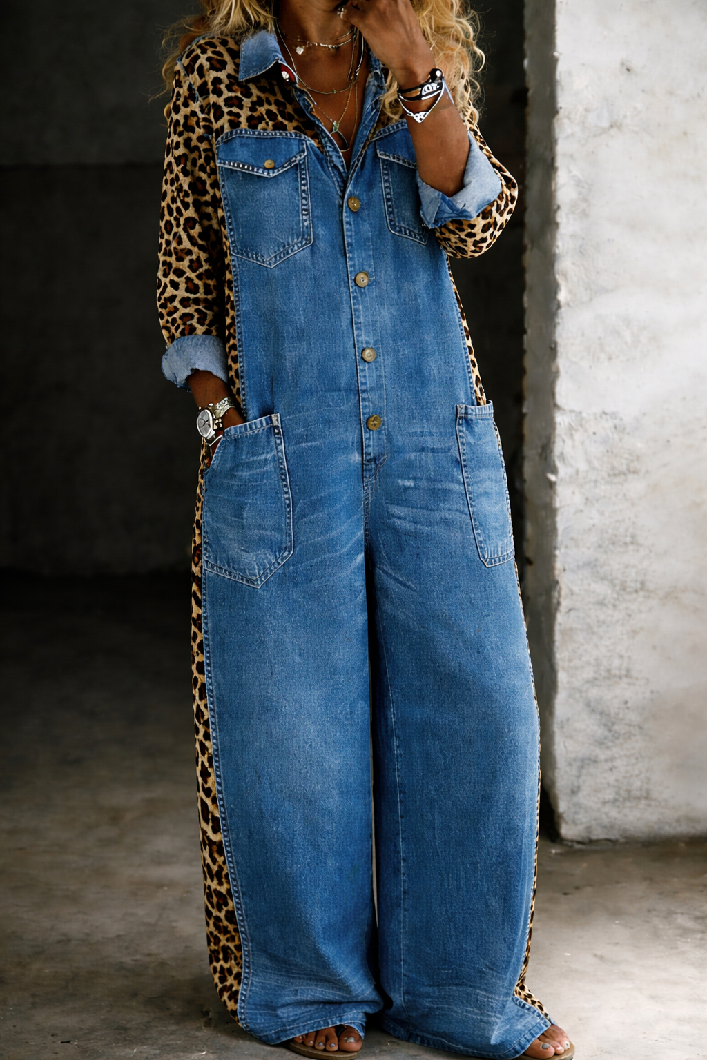 Amanda | Denim-jumpsuit i ét stykke