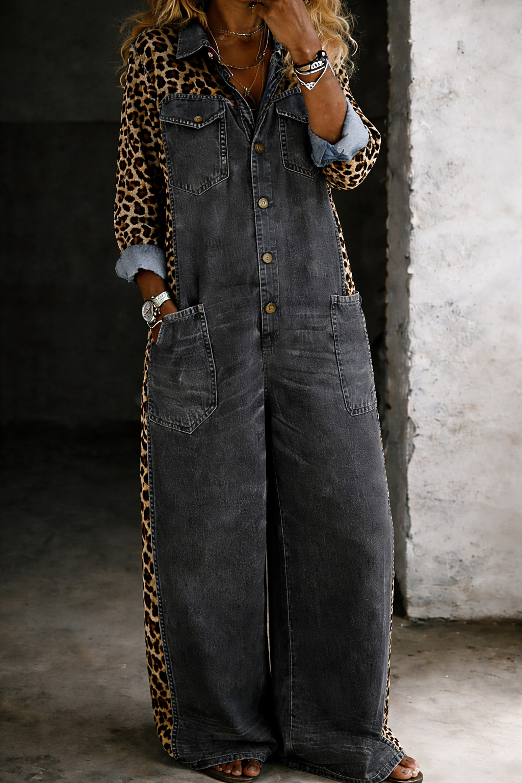 Amanda | Denim-jumpsuit i ét stykke