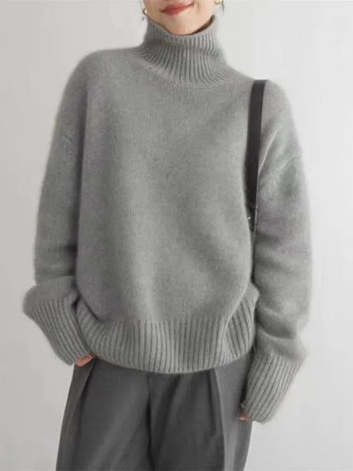Selene - Luksuriøs rullekravesweater