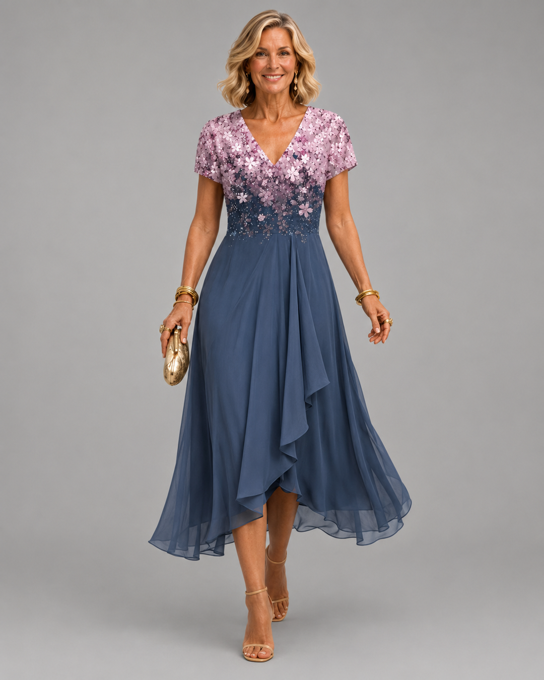 Elisandra™ | Elegant kjole med blondepatchwork