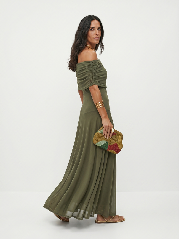 Thea | One-shoulder-maxikjole med print