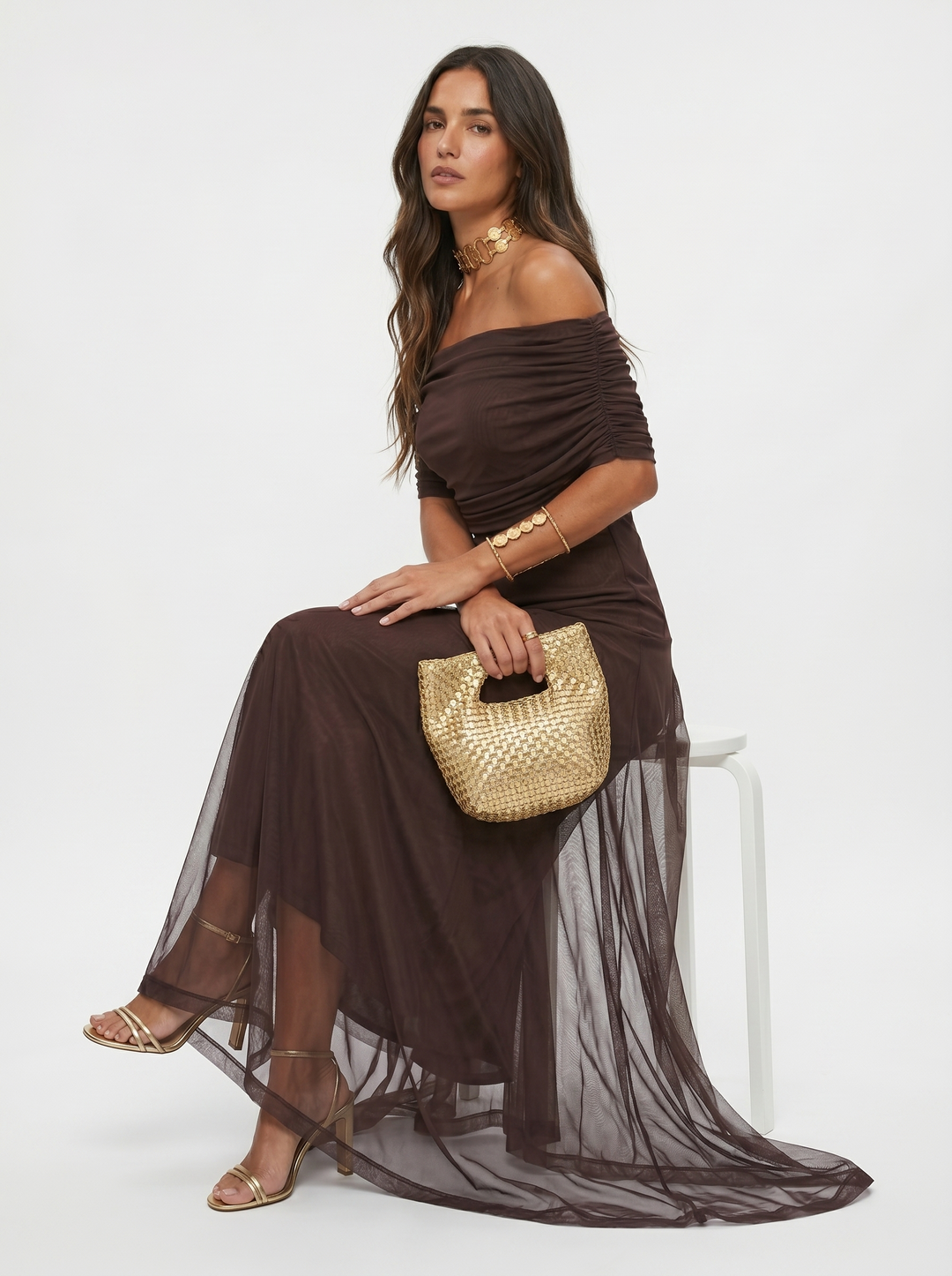 Thea | One-shoulder-maxikjole med print
