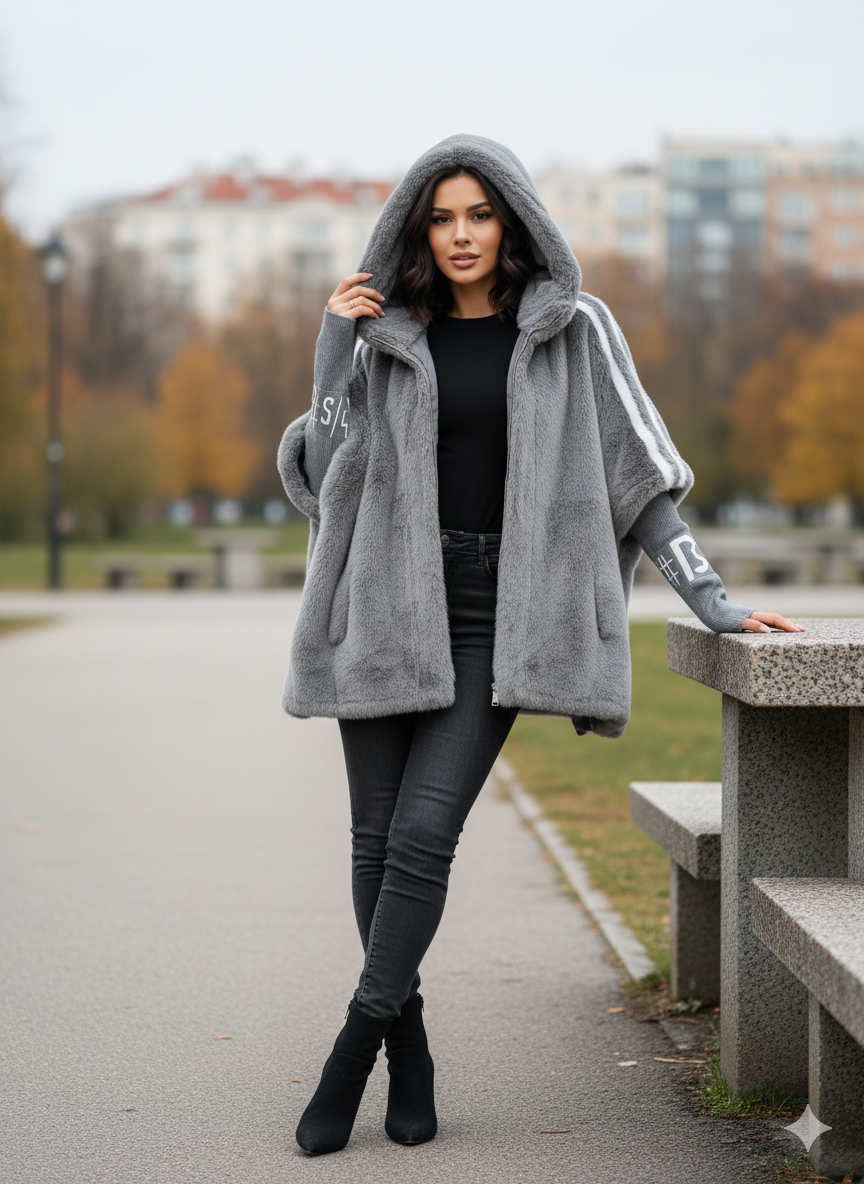 Janette™ – Elegant vinterfrakke i kunstpels