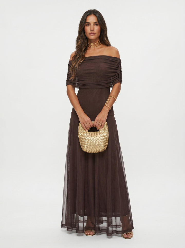 Thea | One-shoulder-maxikjole med print