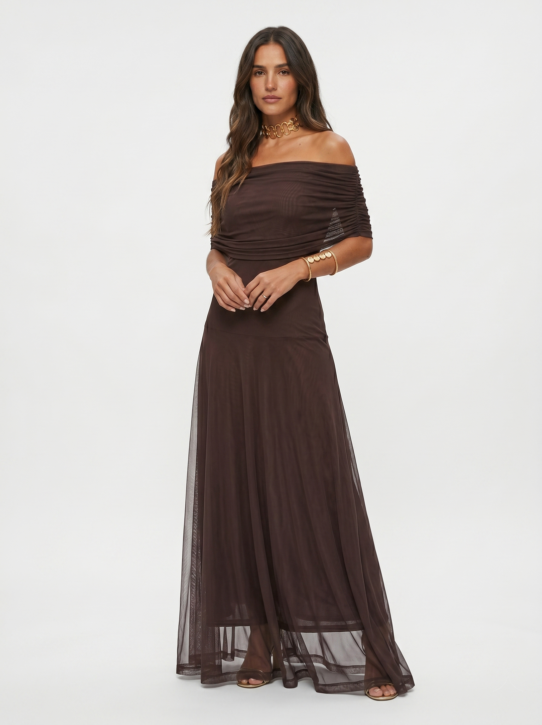 Thea | One-shoulder-maxikjole med print