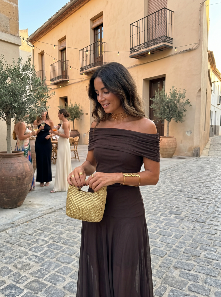 Thea | One-shoulder-maxikjole med print
