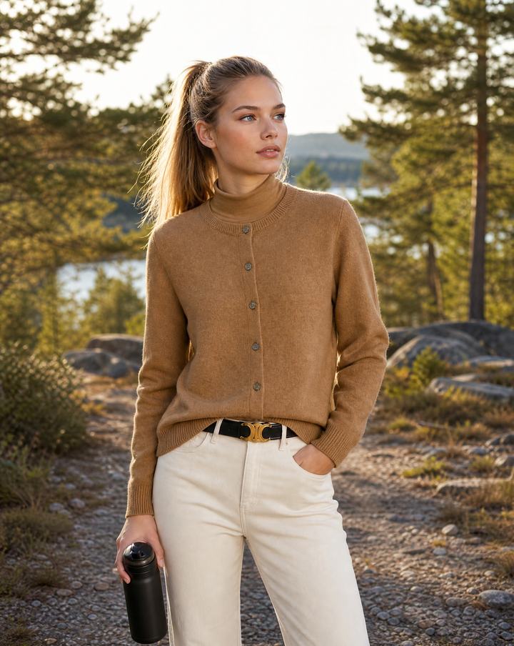 Blød cardigan med knapper