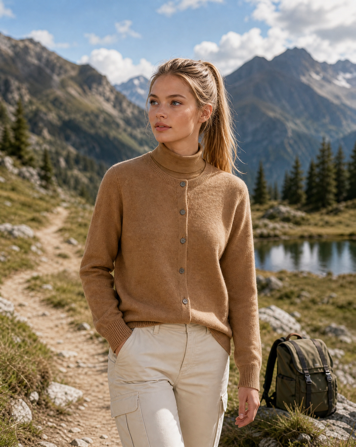 Blød cardigan med knapper