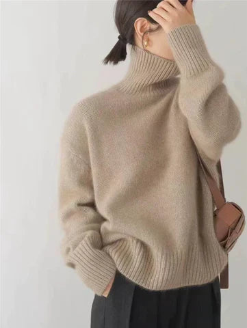Selene - Luksuriøs rullekravesweater
