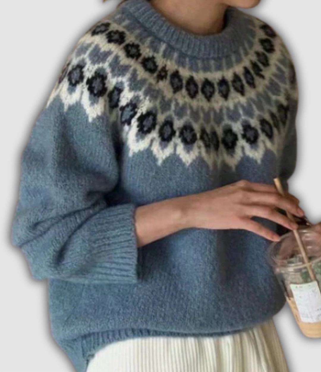 Coralie Jacquard | Retro jacquardsweater