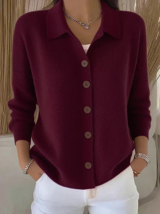 Josefina | Cardigan med krave og knapper