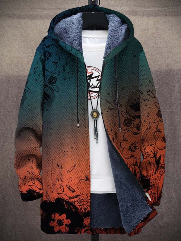 Isabella | Cardigan med hætte og kunstnerisk print