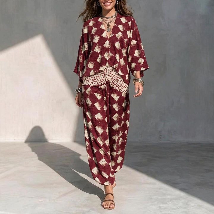 Nerina – Maxikjole med mosaikprint