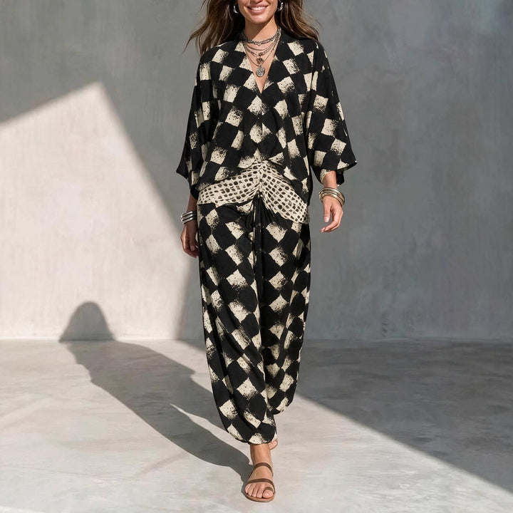 Nerina – Maxikjole med mosaikprint