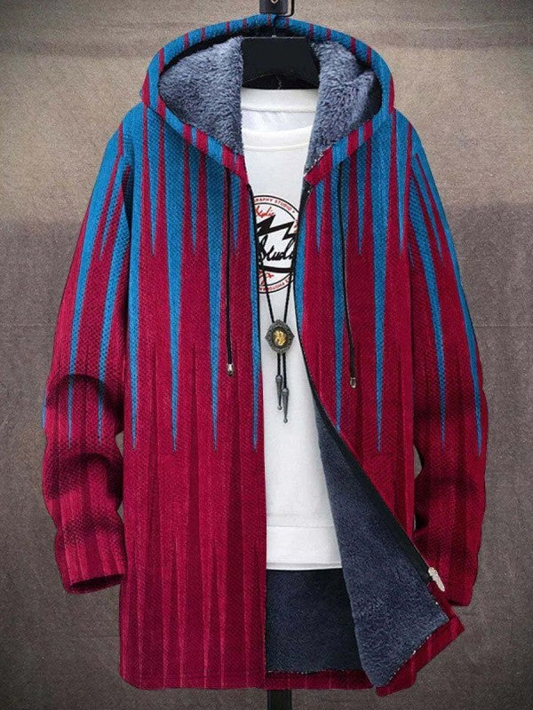 Isabella | Cardigan med hætte og kunstnerisk print