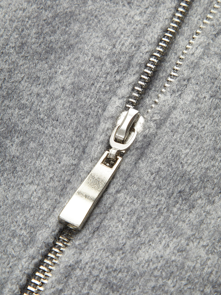 Casual oversized cardigan med åben krave