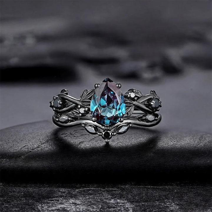 Skumringsvedbend-ring - Blå måne