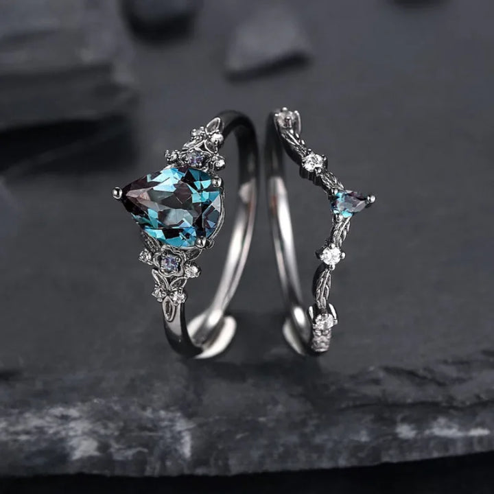 Skumringsvedbend-ring - Safir