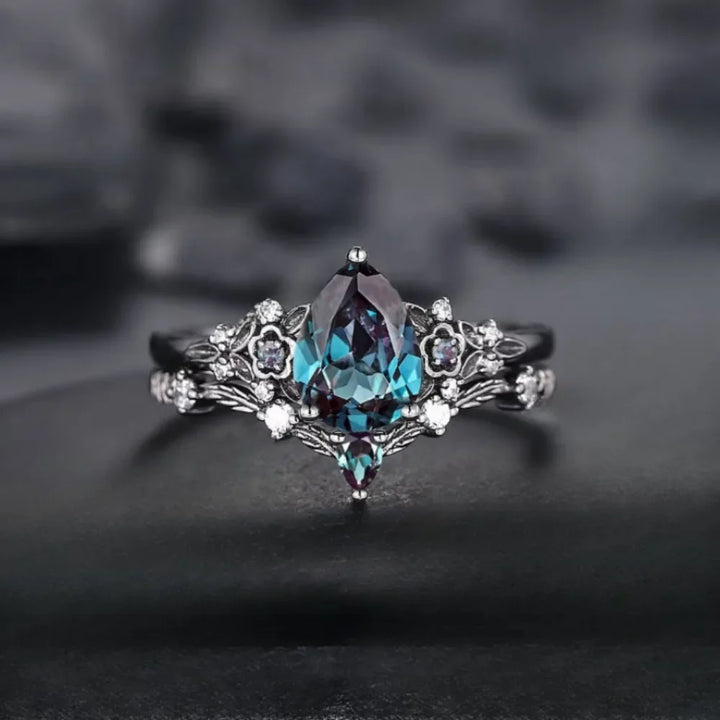 Skumringsvedbend-ring - Safir