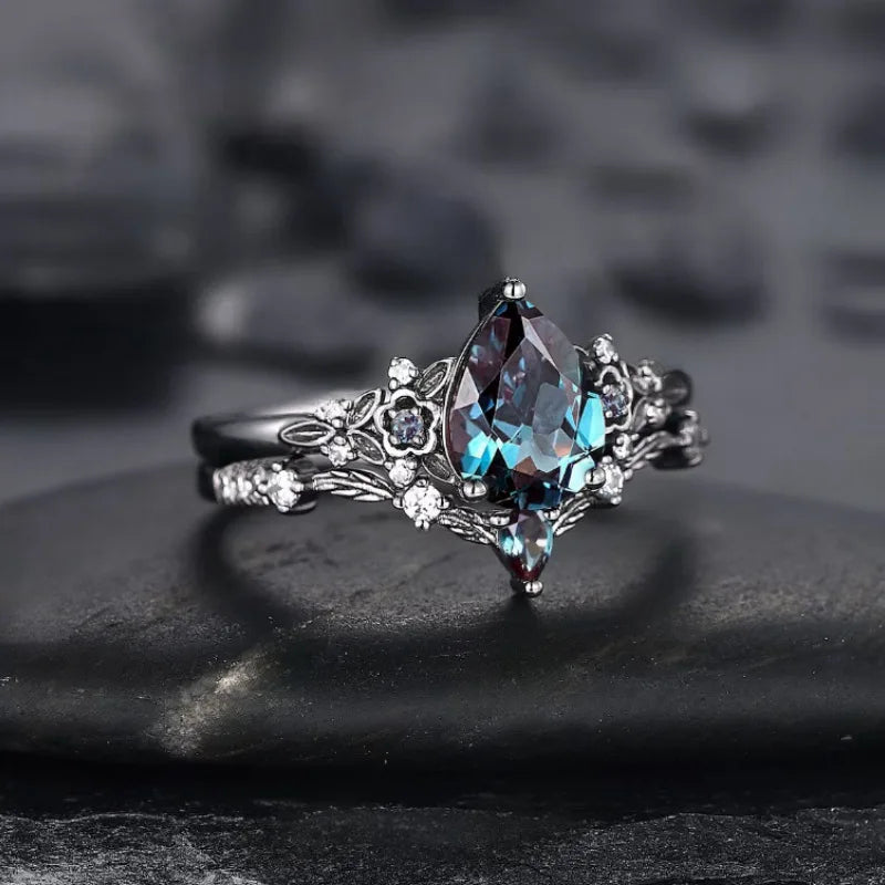 Skumringsvedbend-ring - Safir