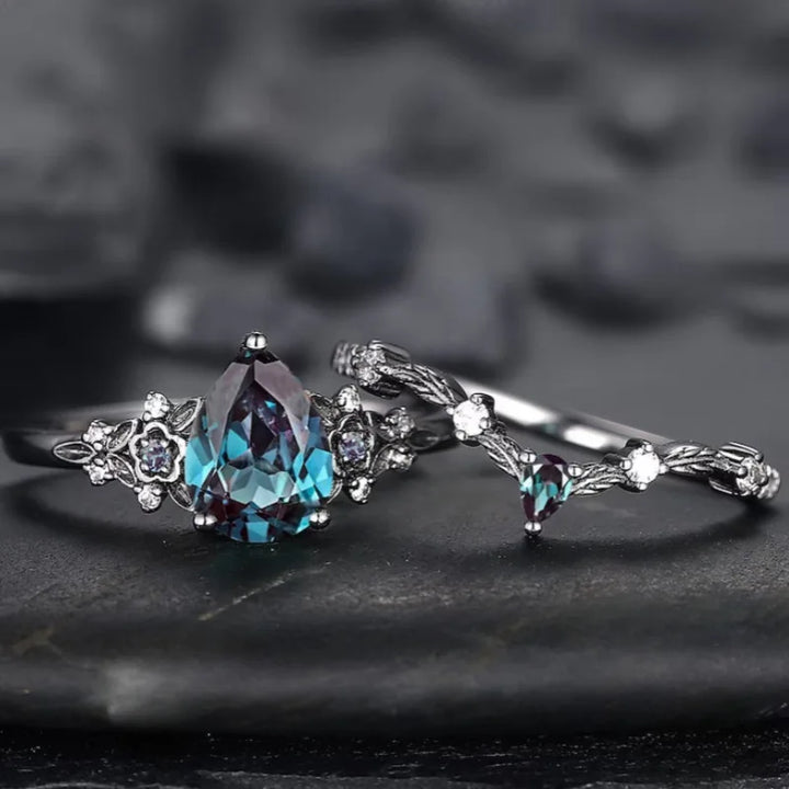 Skumringsvedbend-ring - Safir