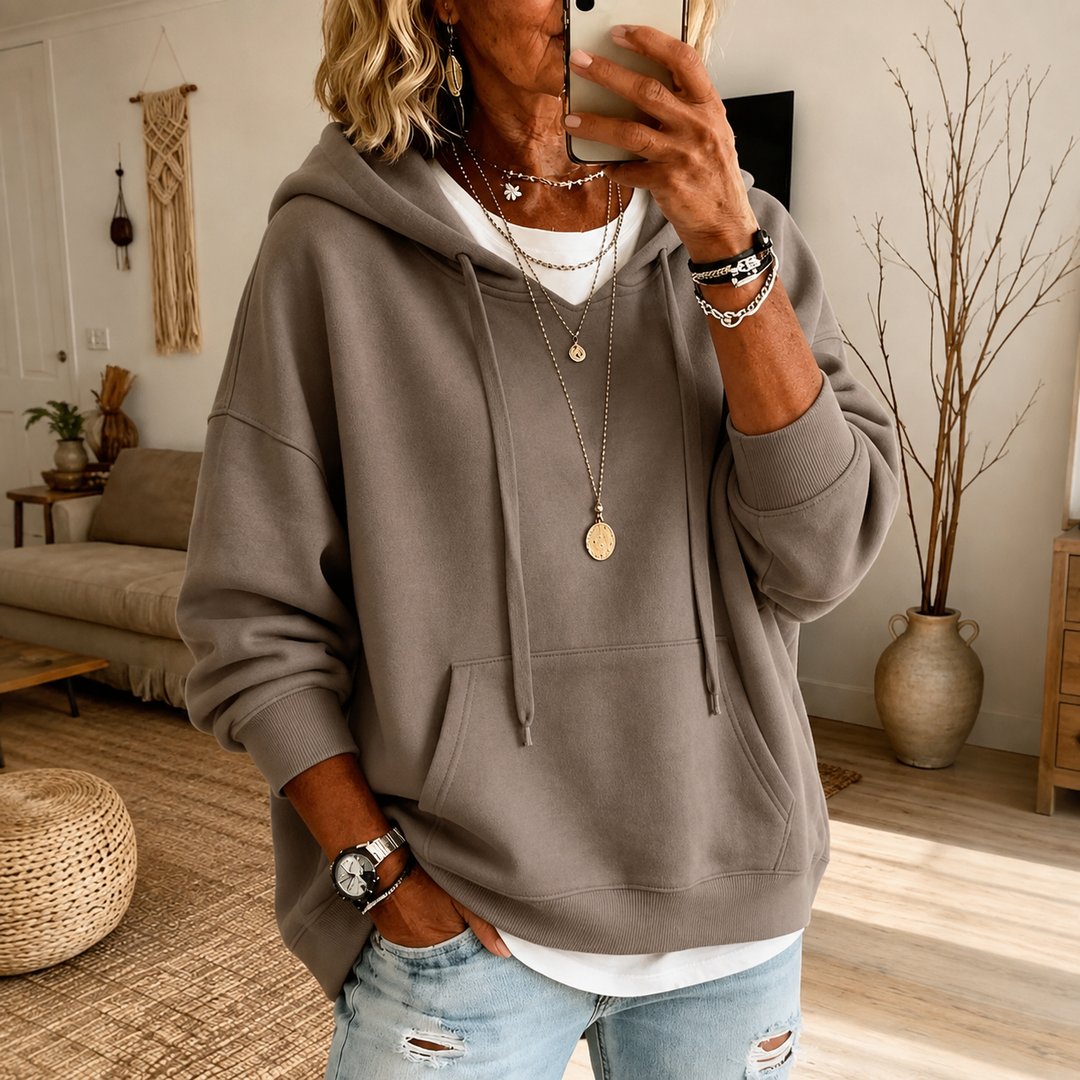 Élodie | Oversized Hættetrøje med Kængurulomme