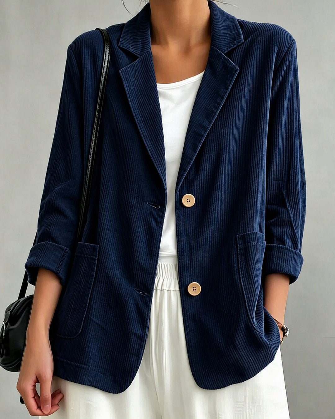 Greta – Afslappet jakke med knapper