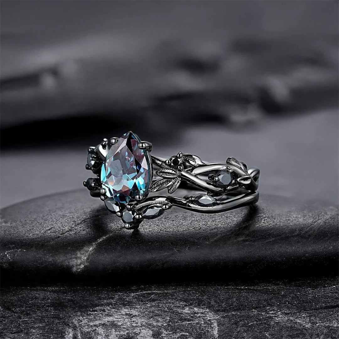 Skumringsvedbend-ring - Blå måne