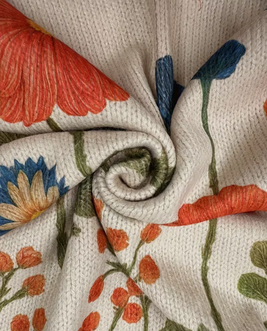 Wrenna™ | Cardigan med vildblomstereng og lynlås