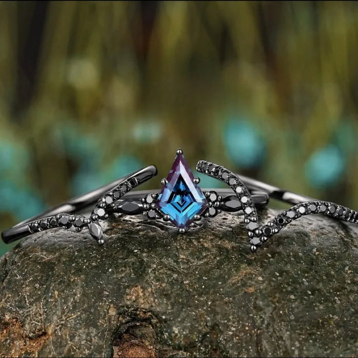Skumringsvedbend-ring - Azurblå