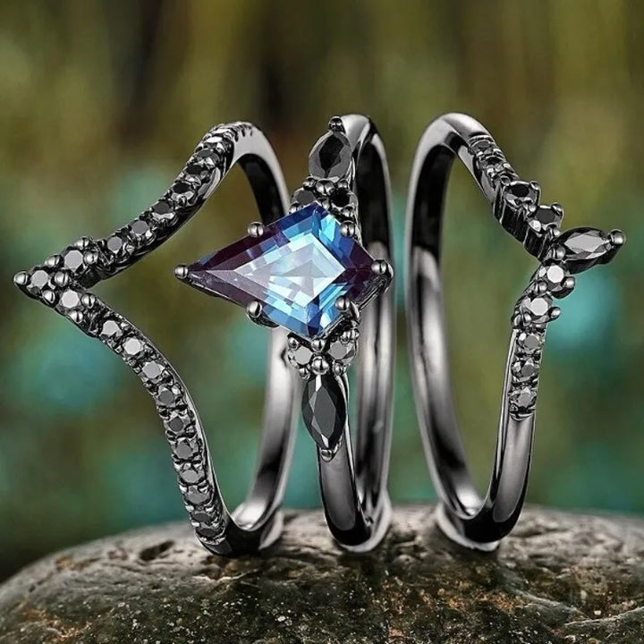 Skumringsvedbend-ring - Azurblå