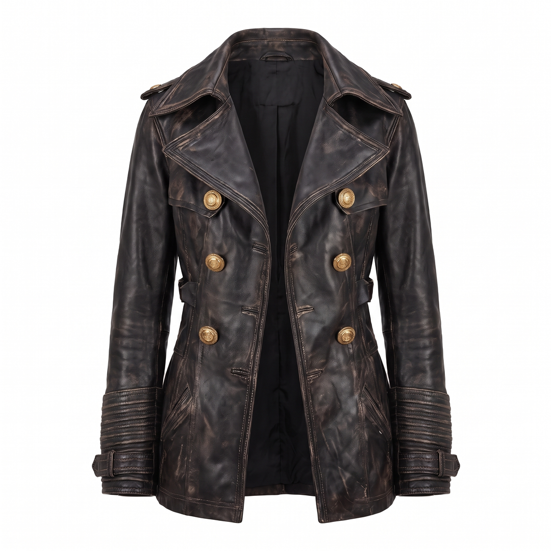 Patrizia | Vintage dobbeltradet jakke med revers