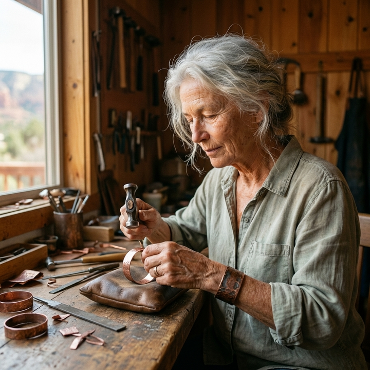 Kobberarmbånd "Anvil"