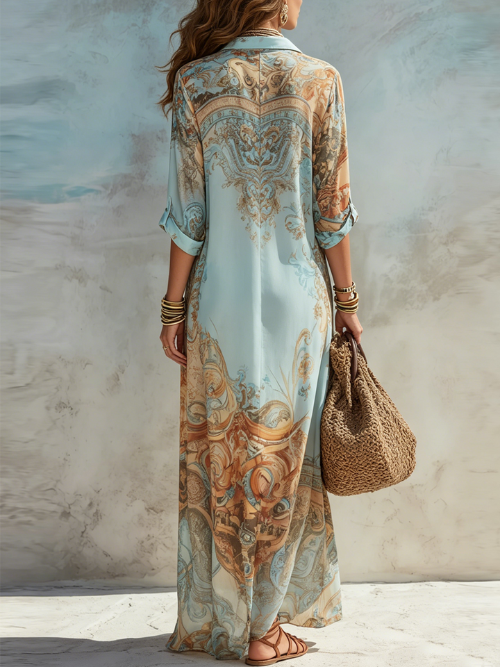 Seren | Boho-maxikjole med paisleymønster