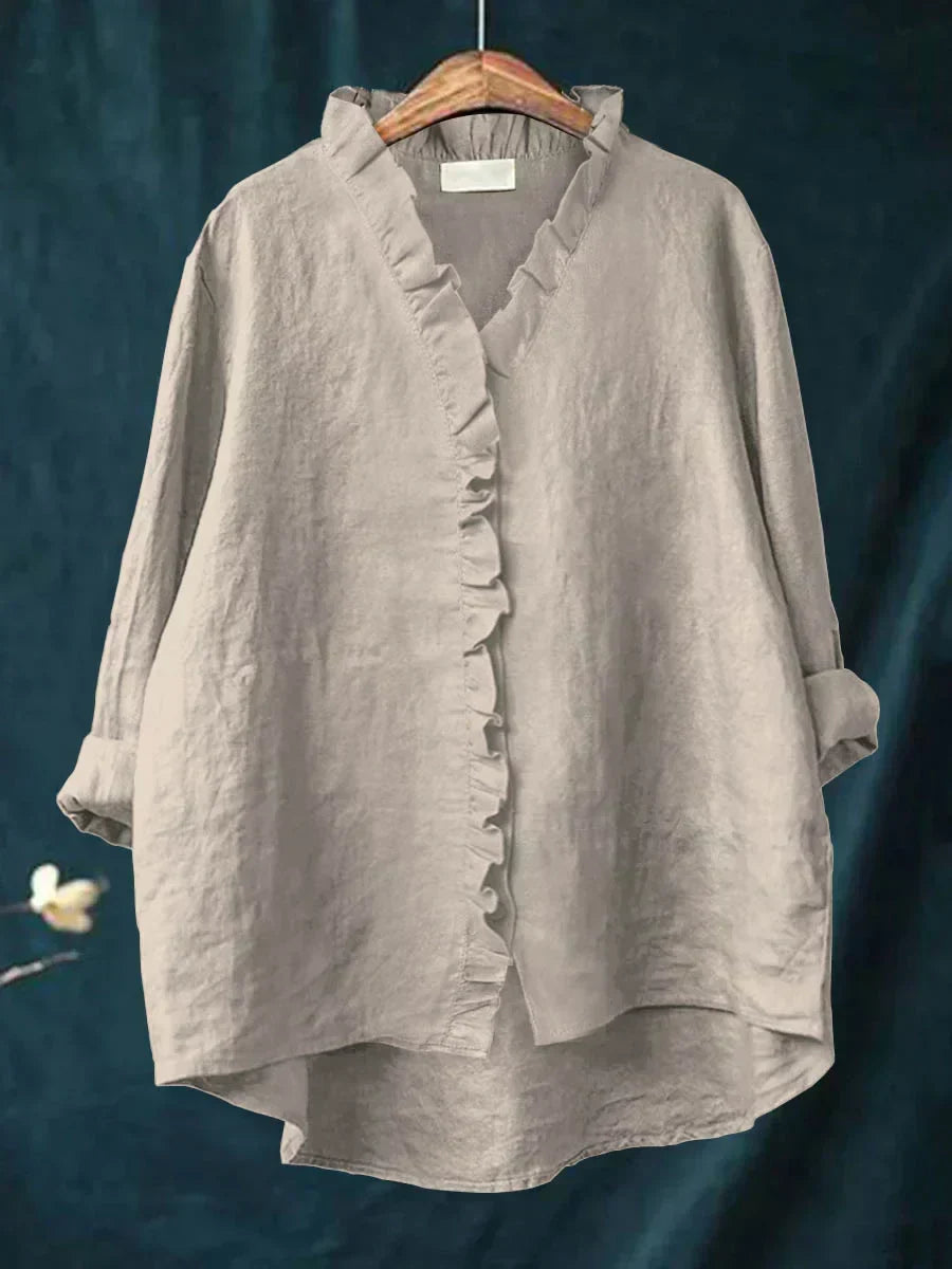 Lily | Let bluse med flæser