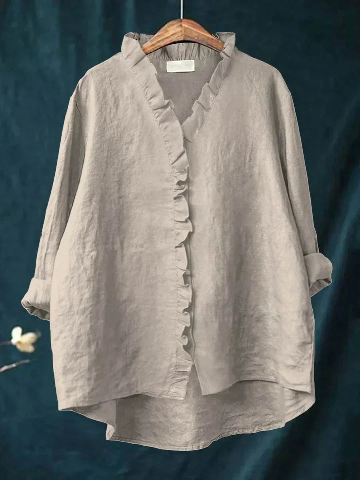 Lily | Let bluse med flæser