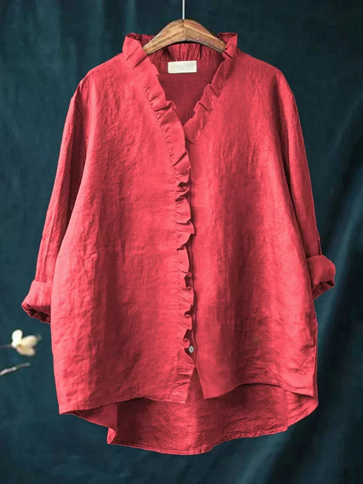 Lily | Let bluse med flæser
