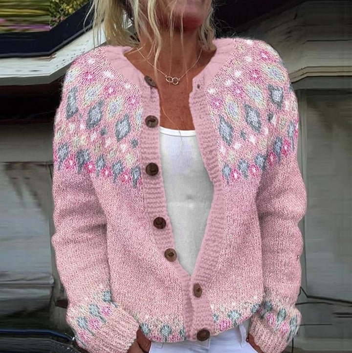 Hazel | Lyserød komfortcardigan