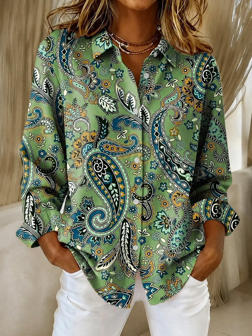 Rosemarie | Skjortebluse med paisleymønster