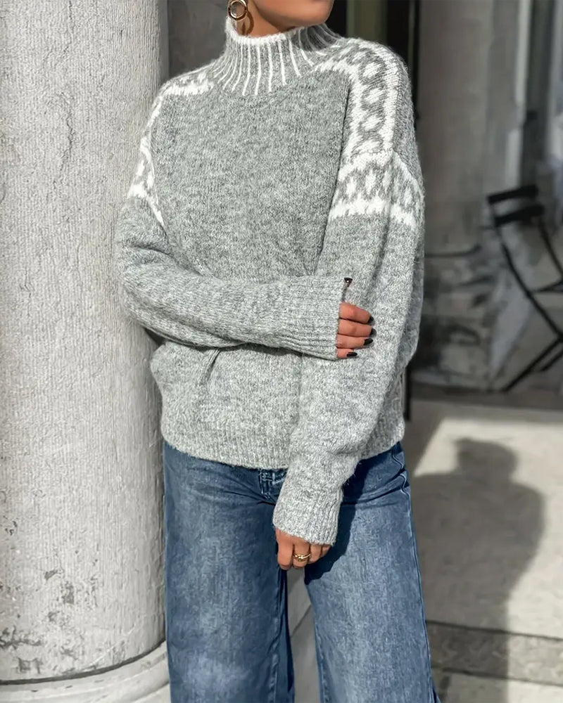 Astrid™ | Elegant vintage striksweater