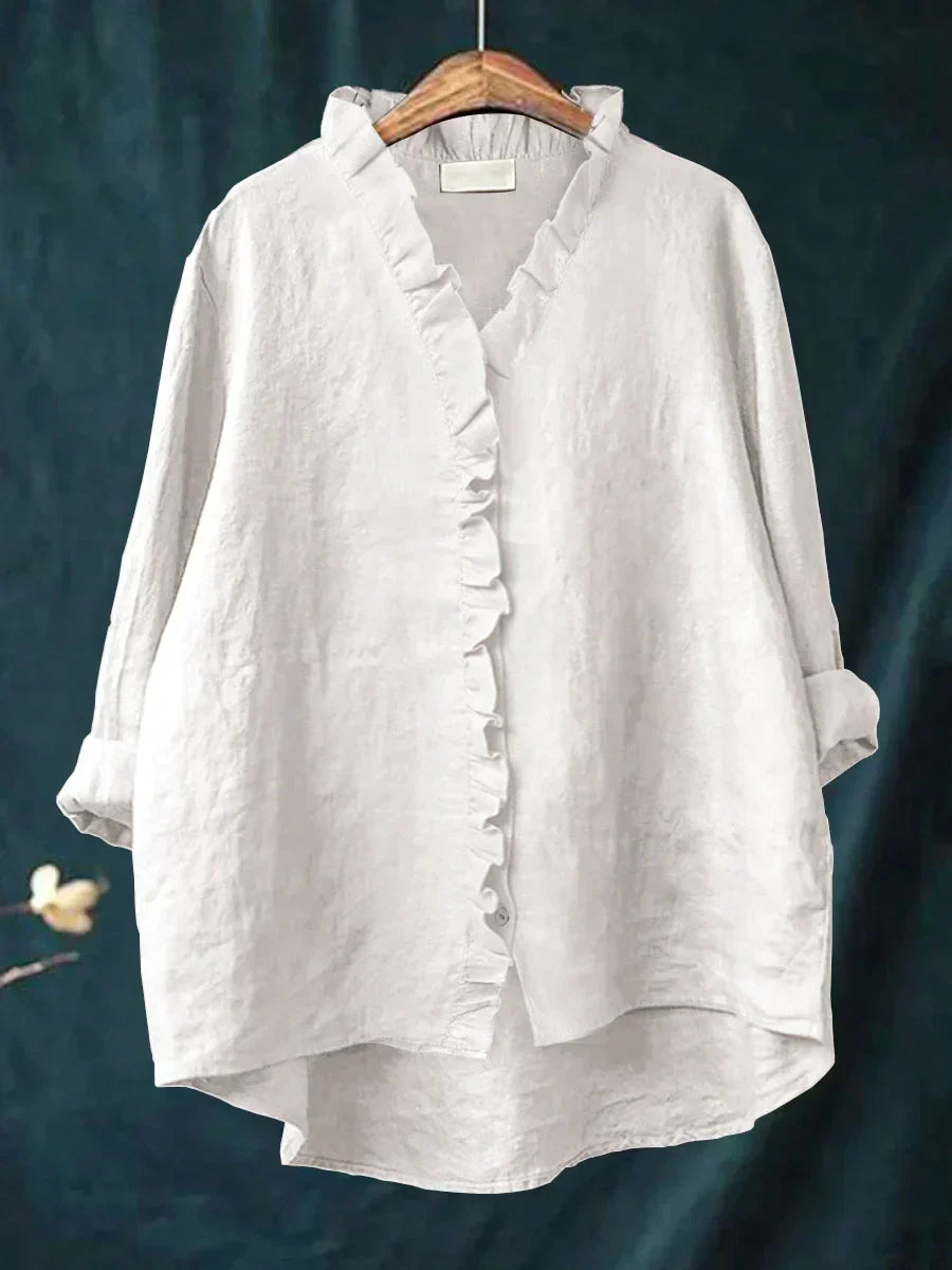 Lily | Let bluse med flæser
