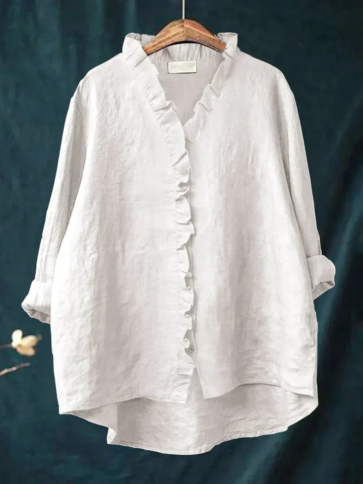Lily | Let bluse med flæser
