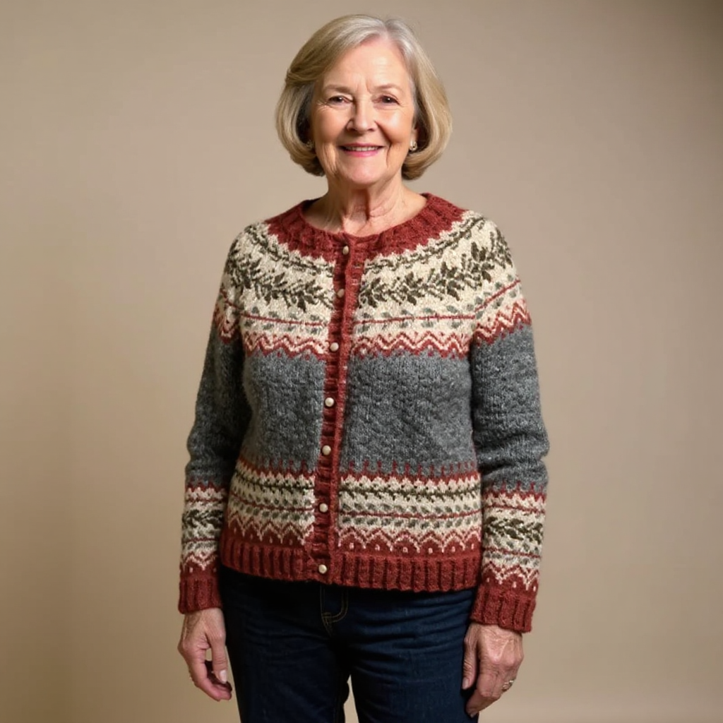 Atasha | Vintage islandsk cardigan