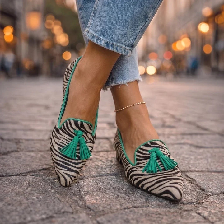 Livia | Ballerinaer med spids tå og leopardprint