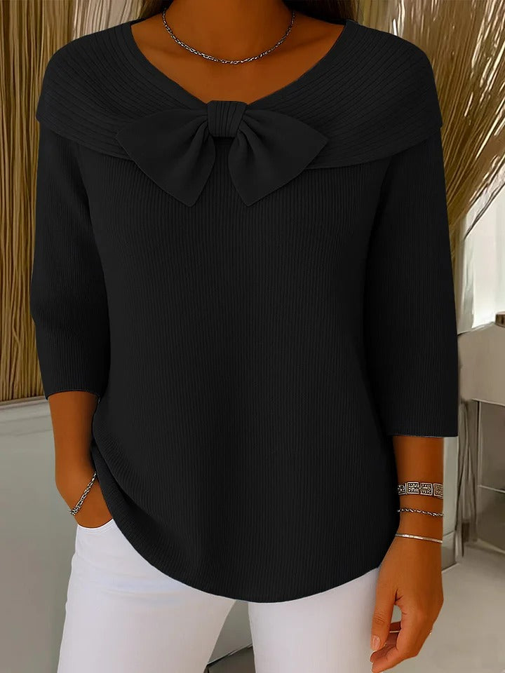 Trinidad | Sweater med sløjfe og rund hals