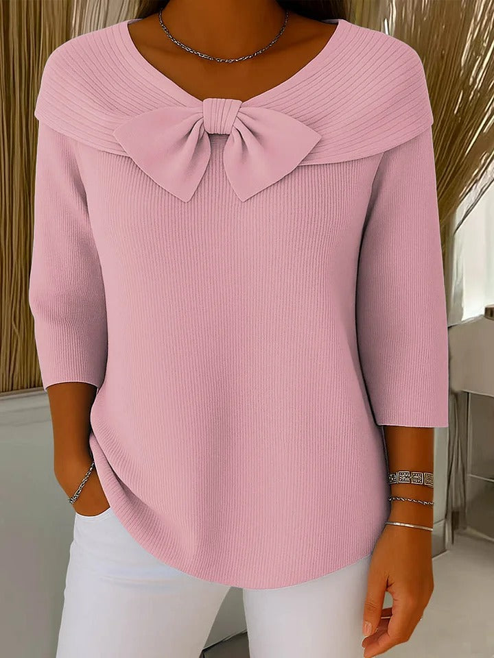 Trinidad | Sweater med sløjfe og rund hals